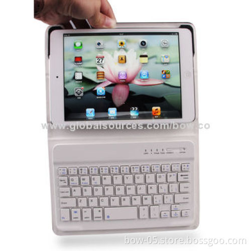Detachable Universal Wireless Bluetooth Keyboard Foldable Leather Case for iPad Mini 1/Retina, 4.2VNew